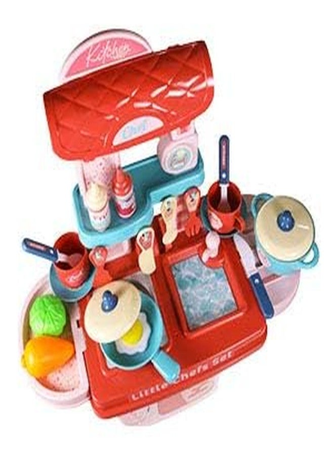 Mahi Enterprise 3-in-1 Carry-Along Kitchen Toy Set - 19-Piece Pretend Cooking Set for Girls, Boys and Toddlers (Multicolor) - Image 2